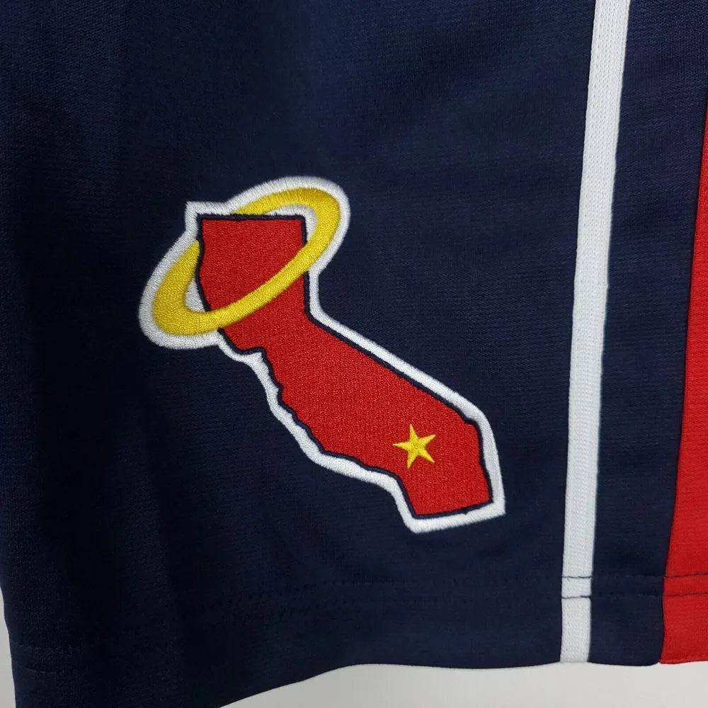 Just Don‎ Anaheim Angels Mitchell & Ness MLB S Small Jersey Shorts Navy Red New